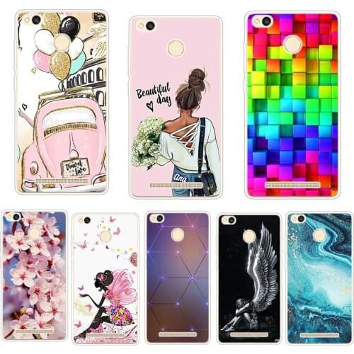 Case For Redmi 3S Case For Xiaomi Redmi 3S 3 S 5.0 inch Protective Case Redmi 3S Rose Soft Silicone Fashion TPU Cover Bags