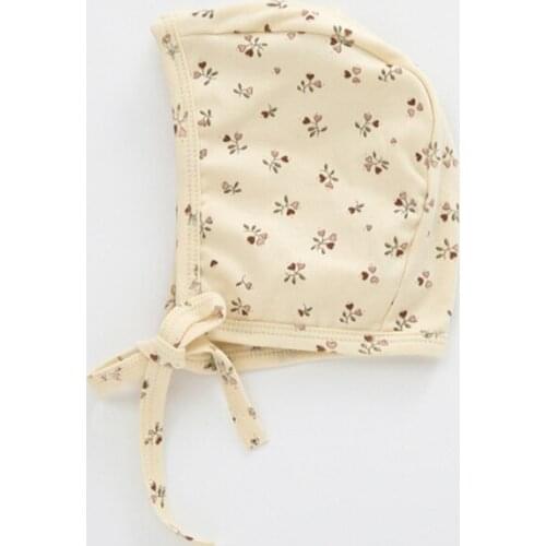 Baby Cotton Print Hat Newborn Kids Bonnet Girls Hat Girls Hats Soft Baby Hat Newborn Beanie Bonnet A2UB