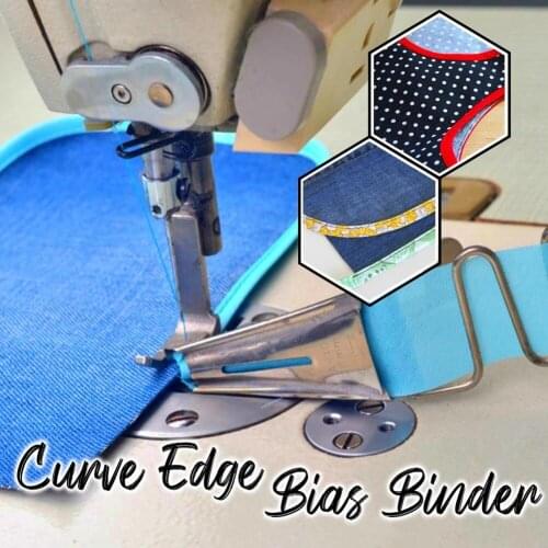 For Lockstitch Machine Metal Steel Hemmer Bias Binder Sewing Accessories Right Angle Curve Edge Overlock Folder Binding