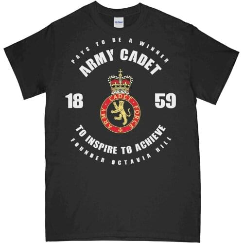 To Inspire To Achieve. Army Cadet Force Badge Printed T-Shirt. Summer Cotton O-Neck Short Sleeve Mens T Shirt New S-3XL