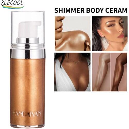 ELECOOL 4 Color Highlighter Liquid Glitter Palette Contouring Makeup Glow Face Contour Shimmer Illuminator Highlight Cosmetics