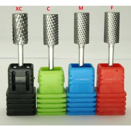 EasyNail 4pcs/set Flat shape Carbide Nail Drill Bit nail file Nail Art Tools Gel remover Nail Cleaner Bit,ungsten steel