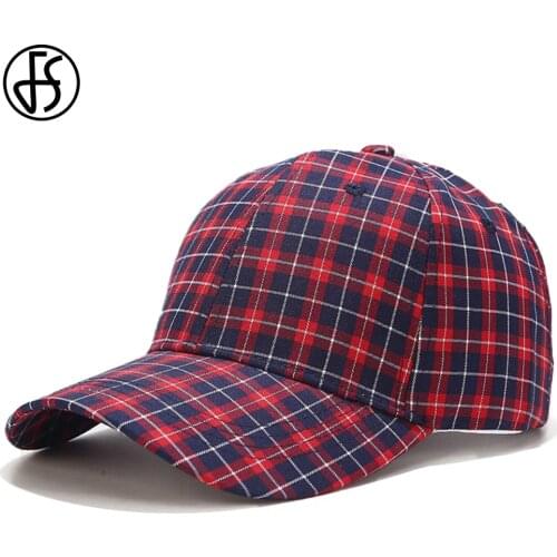FS Trendy Yellow Green Plaid Baseball Cap Casquette Trucker Hats For Men Women Winter Streetwear Snapback Hip Hop Face Caps