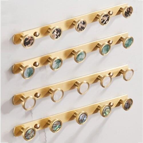 Robe Hooks Brush Gold Brass Towel Hanger Hook Clothes Coat Hat Bag Hook Wall Mounted Bathroom Accessories Door Towel Hook Holder