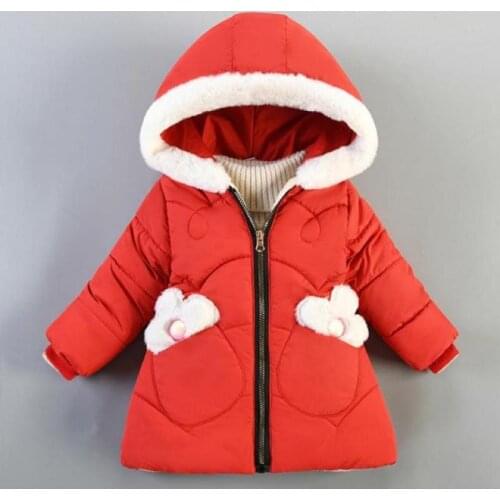 Jacket for Girls Autumn Winter Hooded Thicked Coat Fashion Cotton Childrens Outerwear Down Jacket Childrens Kids Girl Parkas