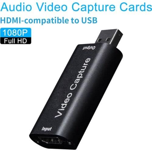 Mini 4K 1080P HDMI- compatible USB 2.0 Audio Video Capture Card Game Recording Box for Computer Youtube Live Streaming Broadcast