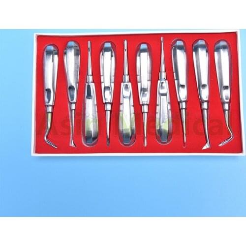 New Arrival 10 pcs/ kit dental lab dentistry dentist dental equipment for teeth whitening clareador curved root elevator