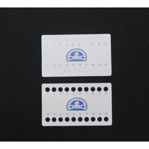 30 pcs 01~20 holes floss organizer for DMC thread pad paper plate sheet cross x stitching sewing DIY tool craft needlework