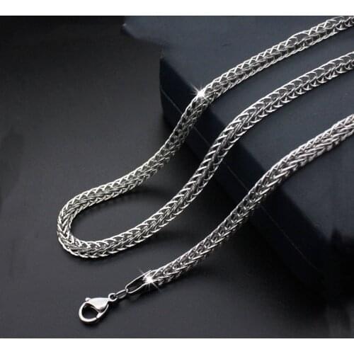 Fashion simple new titanium steel necklace foxtail chain stainless steel jewelry multilayer necklace hot sale