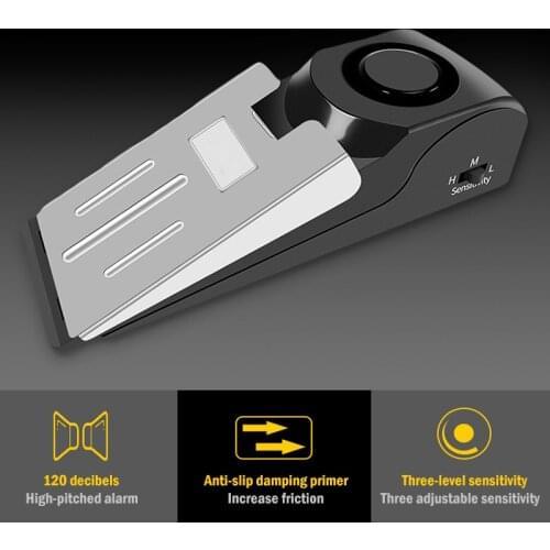 Portable Door Resistance Alarm Wireless for Home Travel Security System Safety Door Stop Alarm Home Stopper Alert Security