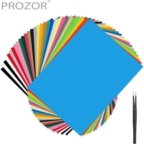 PROZOR 30pcs Colorful Thermal Transfer Paper Vinyl Bundle Office Print Permanent Self-adhesive Heat Transfer Papers 12*10 Inch