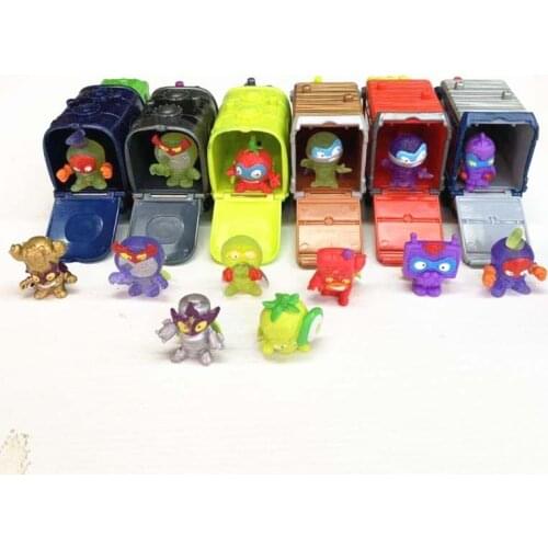 Random 1pcs Rubber SuperZings Doll+1pcs Truck Model for Kids Diy Super Zings Collection Dolls Toys
