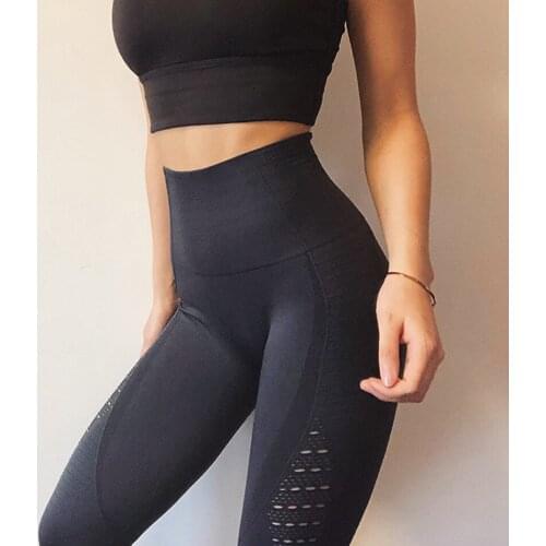 Toppick Mesh Leggins Sport Women Fitness Sports Stretchy Fitness Leggings Seamless Leggings Gym Pants Women Yoga Pants