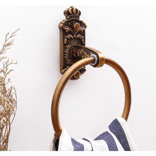 Antique Bronze Towel Bar Towel Rack Bathroom Kitchen Wall-mounted Towel Polished Rack Holder Hardware Accessory