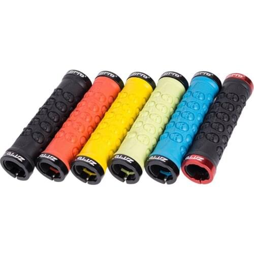 ZTTO MTB Handlebar Grips TPR Rubber Lock on Anti slip Grips for Mountain Folding Bike Skull Design Bicycle Parts