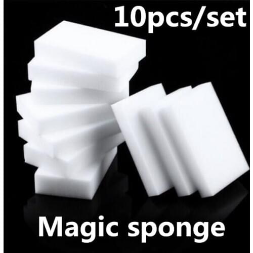10pcs/lot Wholesale White Magic Sponge Eraser Melamine Cleaner,multi-functional Cleaning 100x60x20mm