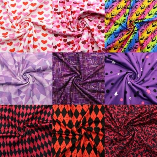 50*145cm Geometric Patterns Double Brushed Poly Knit Fabric Tissue Sewing Quilting Fabrics Needlework Material DIY Handmade
