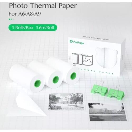 56*30mm White Color Thermal Paper label Paper Sticker Photo Paper for Peripage A6 A8 PAPERANG P1 P2 Photo Pocket Mini Printer