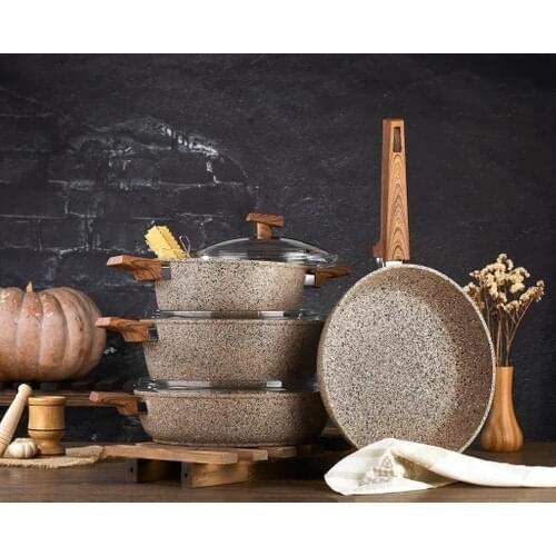 Amboss Ruby 7 Piece Granite Cookware Set Brown RUB-6831