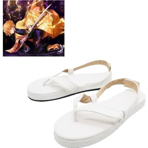 Anime Demon Slayer Kimetsu no Yaiba Agatsuma Zenitsu cosplay shoes custom made