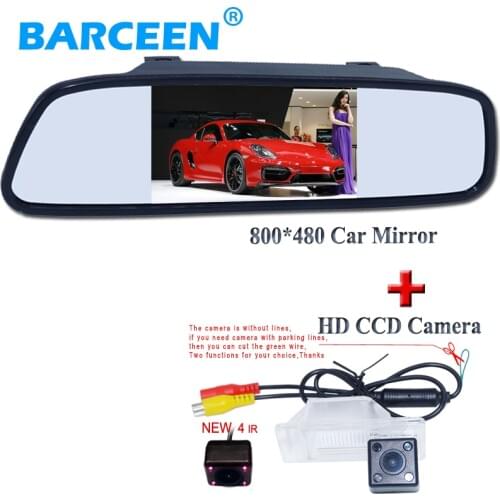 Car Rear view camera+4.3" car parking monitor kit on sell being 4.3"800*80 Resolution screen +ir lights for Nissan X-Trail