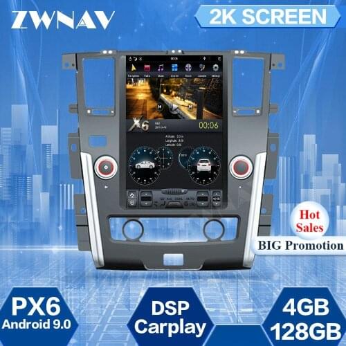 4+128G Tesla Screen For Nissan Patrol 2010 2011 2012 2013 2014-2018 Android 9.0 Car Multimedia Player GPS Navi Radio Stereo Unit
