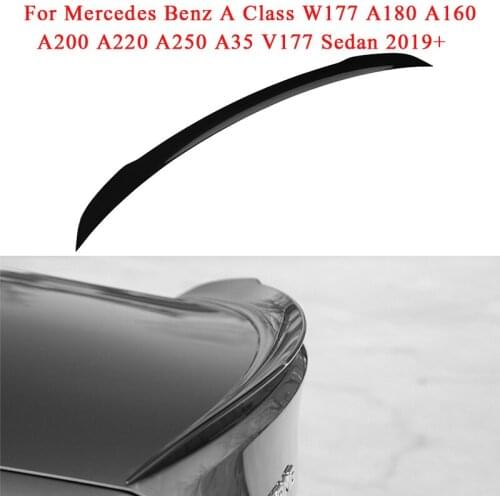 ABS Car Rear Trunk Spoiler Lip for Mercedes Benz A Class W177 A180 A160 A200 A220 A250 A35 V177 Sedan 2019 2020 2021+ Tail Wing