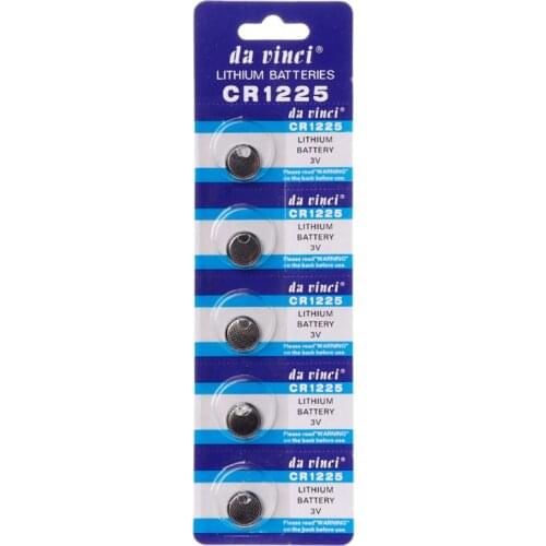 5PCS Lithium Battery CR1225 Electronic Coin Cell Button Batteries 3V LM1225 BR1225 KCR1225 CR 1225 Watch Car Key Toy Remote