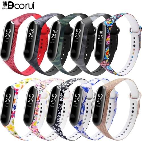 BOORUI Newest Miband 3 Strap Pulsera Adjustable Colorful Silicone Miband 3 Accessories Replacement Sport correa Mi3 wrist strap