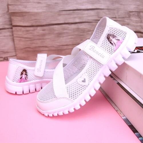 2020 Summer Children sneakers girls princess shoes kids shoes hollow-out mesh breathable casual shoes fashion light cute sandals