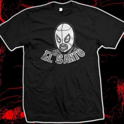 El Santo Lucha Libre Luchador Hand Screened Pre shrunk 100% cotton t shirt