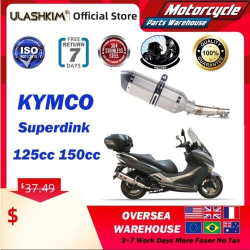 Motorcycle Exhaust Muffler Escape Contact Pipe Slip On For KYMCO Superdrink Superdink Super Dink 125 125CC Exhaust
