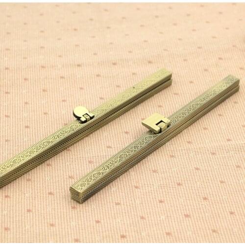 Korean 5Pcs/lot 19cm Bags Hinge Knurling Edge Metal Opening Bags DIY Women Handbag Accessories Purse Frame Mouth Gold Kiss Clasp