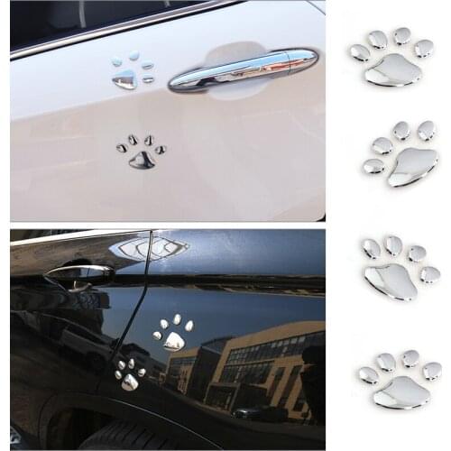 Car Sticker Cool Design Paw 3D Animal Dog Cat Bear Foot Prints Footprint for Citroen Peugeot SEAT Buick