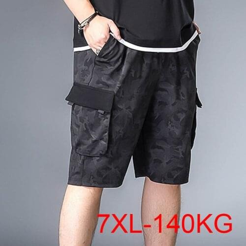 Summer Mens shorts 5XL 6XL 7XL Waist 143cm Plus size shorts men