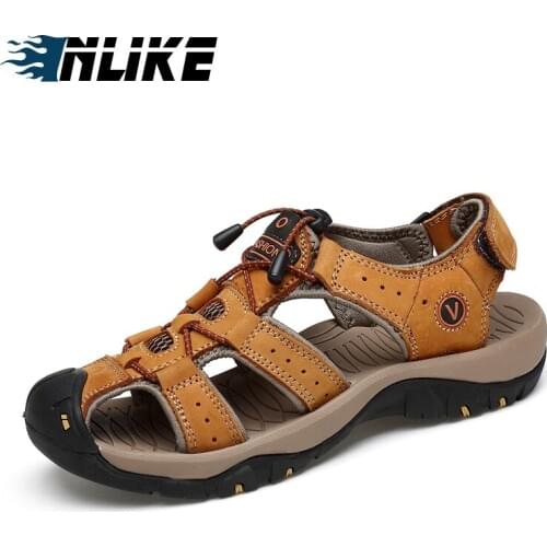 Hot Sale New Fashion Summer Leisure Beach Men Shoes High Quality Leather Sandals MenS Sandals Hiking Sandals