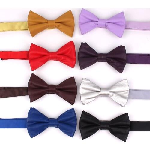 NEW Men Bowtie Casual PU Leather Bow tie For Men Women AdultBow Ties Cravats Male Solid Color Bow knot Party Black Bowties