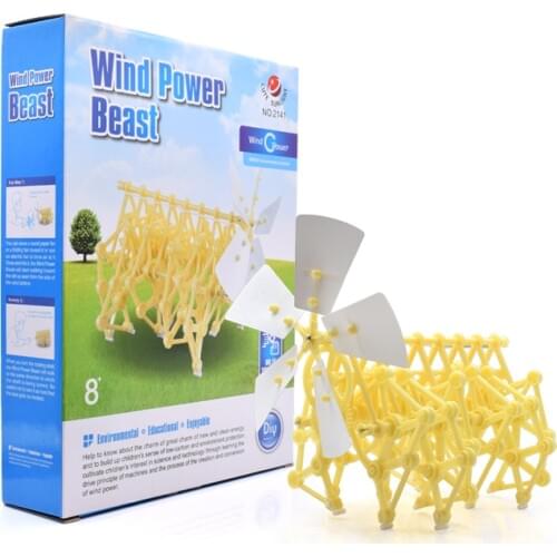 Educational Kits Wind Powered DIY Walker Robot Kit Mini Beach Creature Assembly Model Kit with original box