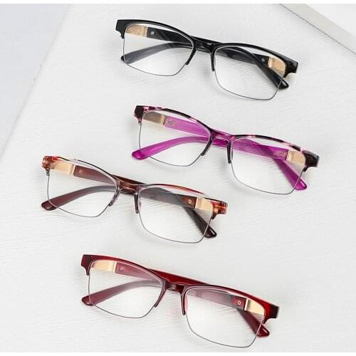 Classic Half Frame Reading Glasses Women Men Portable High-definition Presbyopic Eyewear Far Sight Glasses Vision Care +1.0~+4.0