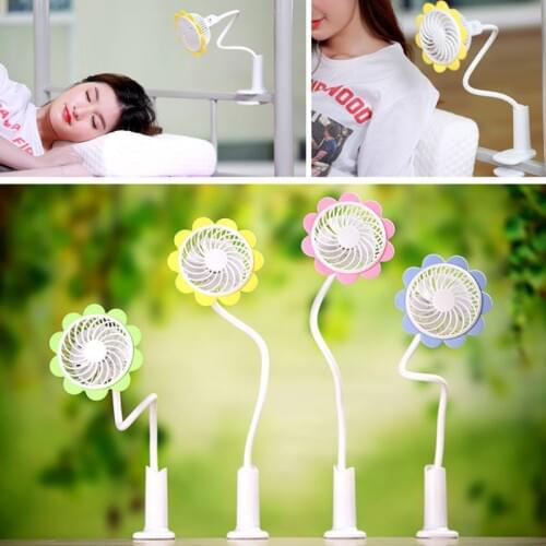 Portable Clip on Mini USB Fan Baby Bed Pushchair Flexible USB Fan Desktop Personal PC Laptop Fan Electric Fan