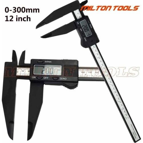 0-300mm 12 Inch 300mm Digital Electronic Vernier Caliper with Long Jaw 90mm Plastic Digital Vernier Caliper