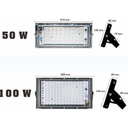 Floodlight Led Spotlight AC220V 50W 100W IP65 Outdoor Waterproof LED Light Street Lamp Garden Landscape Lighting Flood Light