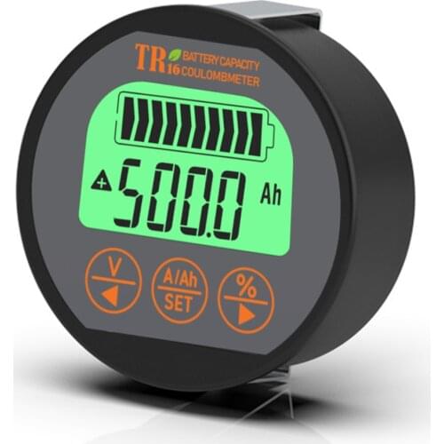 TR16 DC 8-120V 50A 100A 350A Battery Capacity Tester Voltage Current Meter Battery Capacity Monitor Indicator Ammeter Voltmeter