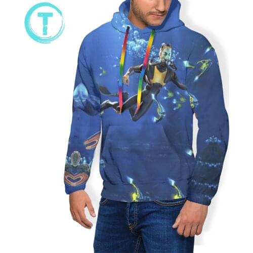 Subnautica Hoodie Subnautica Hoodies Black Over Size Pullover Hoodie Mens Winter Casual Long Length Hoodies