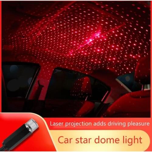 USB Auto Decoration Night Galaxy Lamp Car Roof Star Light Interior Mini LED Starry Atmosphere Ambient Projector Lights