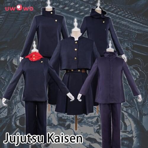 UWOWO Jujutsu Kaisen Yuji Itadori Cosplay Costume Dark Blue School Uniform Party Carnival Outfit