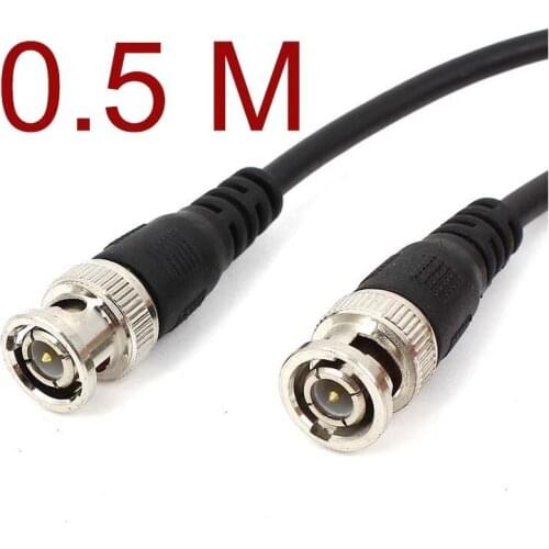 0.5m 1.5ft CCTV Video Camera DVR Male to Male BNC Connector Coaxial Cable NEW