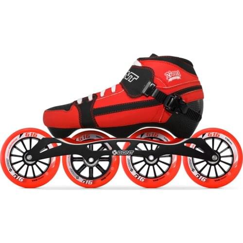 100% Original Bont Pursuit 3PT Speed Inline Skates Heatmoldable Carbon Fiber Boot S-frame7 Elemental Wheels Skating Patines