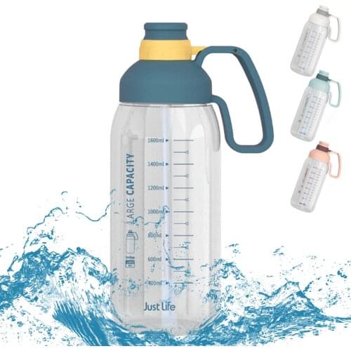 1800ml Large Capacity Student Water Bottle High Temperature Resistant Water Bottle Portable Handle Space Straw Sports Water Cup