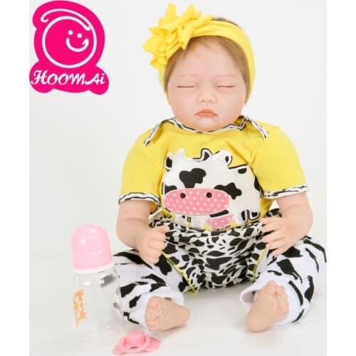 22'' Birthday Xmas Gift Cloth Body Alive Bebe Boneca Kids Lovely Baby Gift Kids Toys Reborn Doll Newborn Baby Girl Doll Toy
